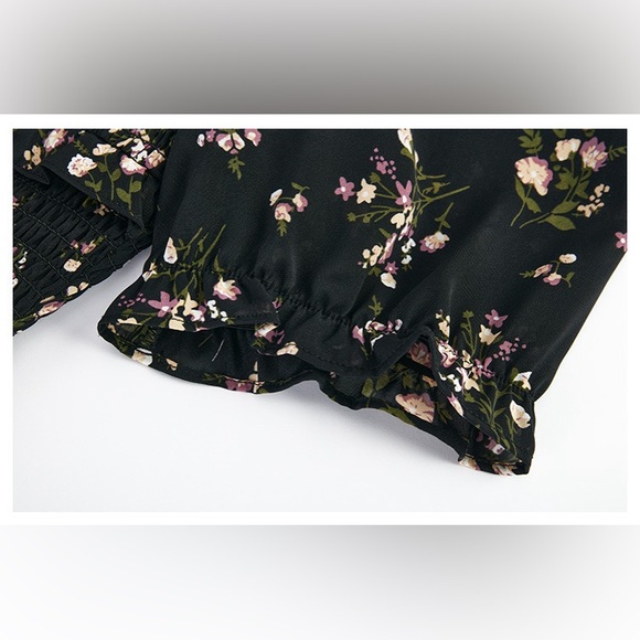 Black Floral Midi Sundress - Picture 7 of 10
